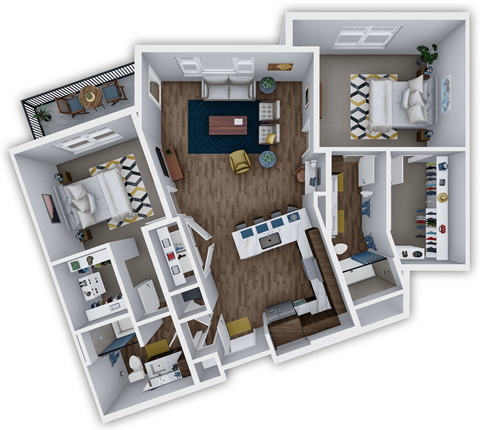 B4 3d 2 bed 2 bath at The Villas at Waterside, Lenexa